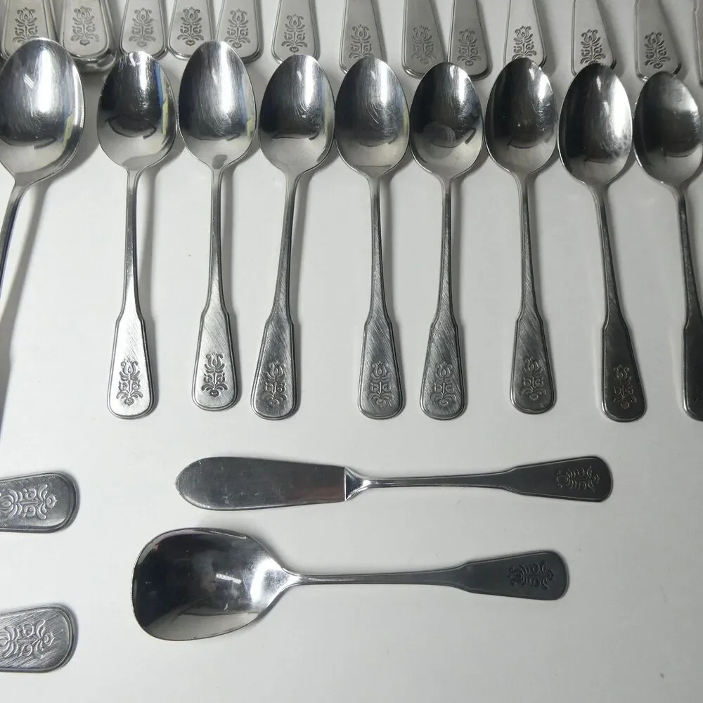 Oneida Village Pfaltzgraff Stainless Flatware Vintage 47pc Lot